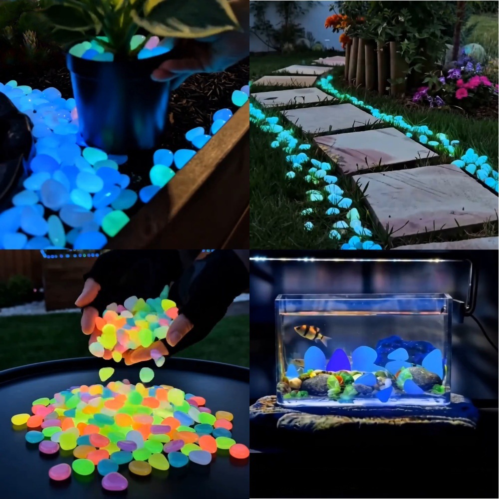 Aquarium Plant - Цветные светящиеся в темноте камни для