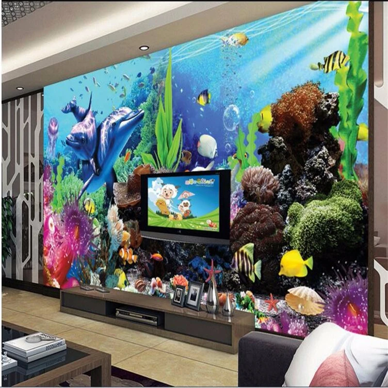 beibehang 3D фотообои на заказ – обзор и цена Planted Aquarium Photos